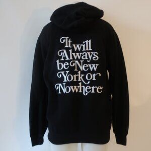 Mens NYON Black Graphic Full Zip Hoodie S